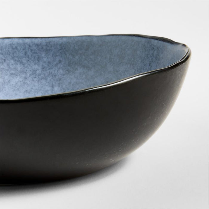 Mercer Arctic Blue Recycled Stoneware Low Bowl