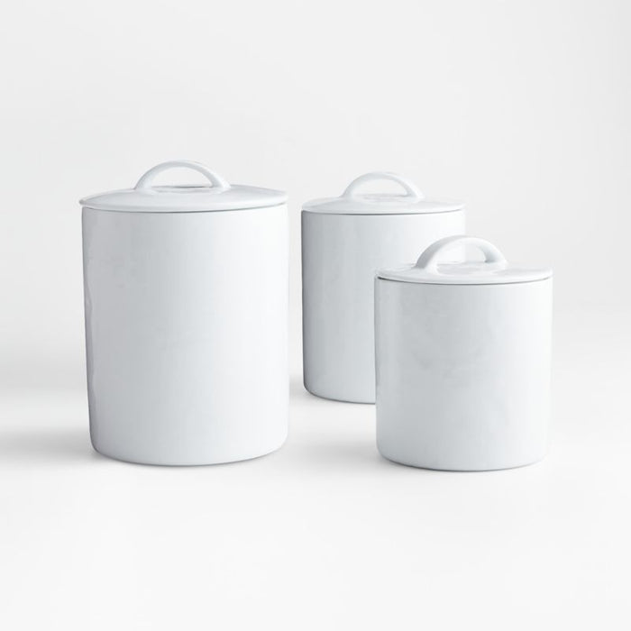 Mercer White Porcelain Large Canister