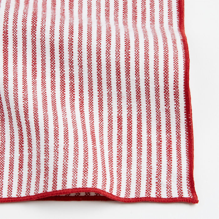 Mercer Merrow-Stitch Red Stripe Napkin