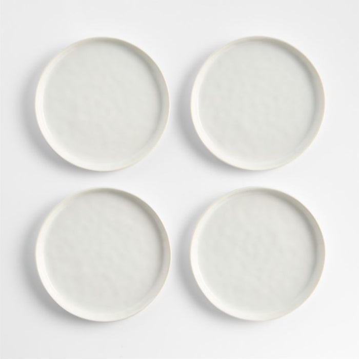 Mercer White Round Porcelain Coasters, Set of 4