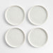 Mercer White Round Porcelain Coasters, Set of 4
