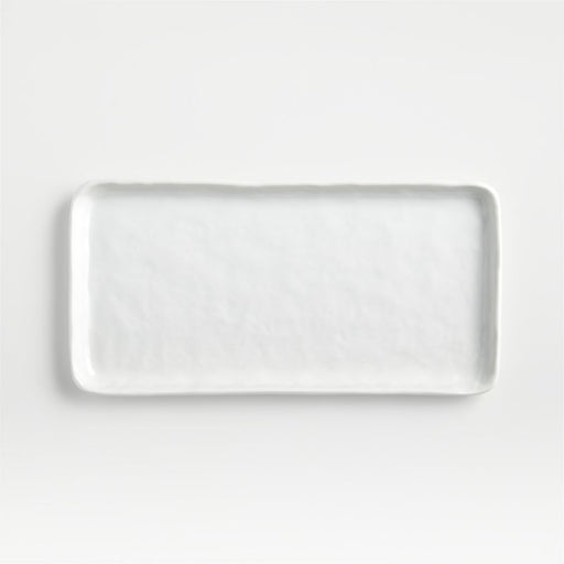 Mercer White Rectangular Porcelain Plate