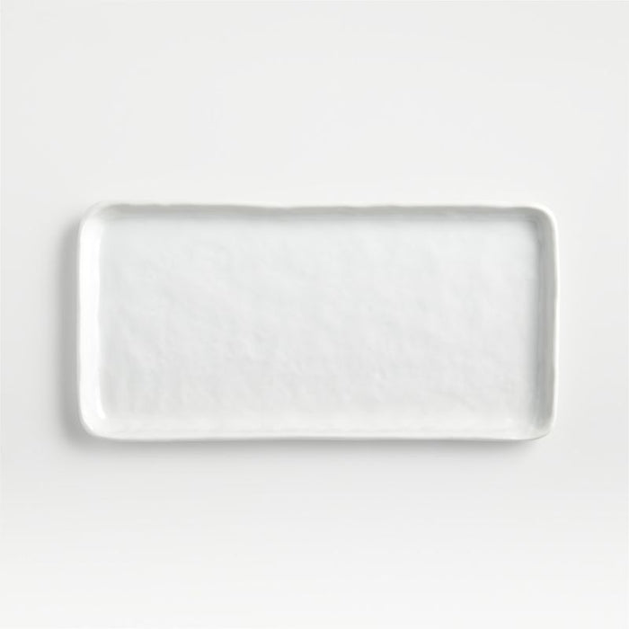 Mercer White Rectangular Porcelain Plate