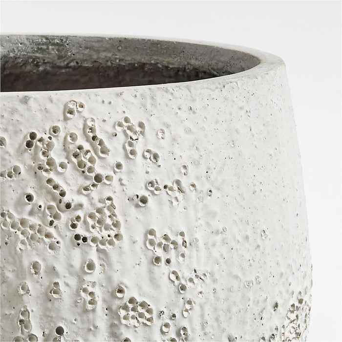 Messina White Textured Indoor/Outdoor Planter 15.7"x15.7"