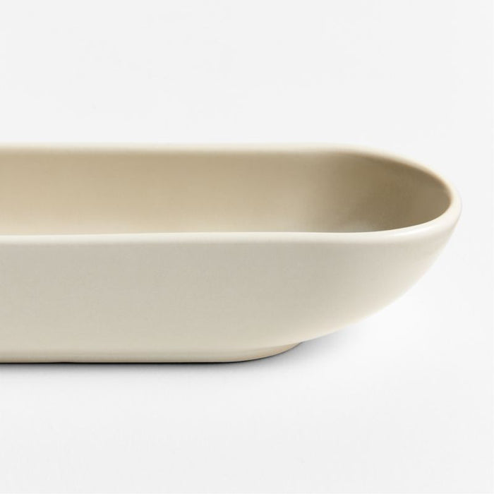 Mezze Ceramic Tapas Long Olive Dish