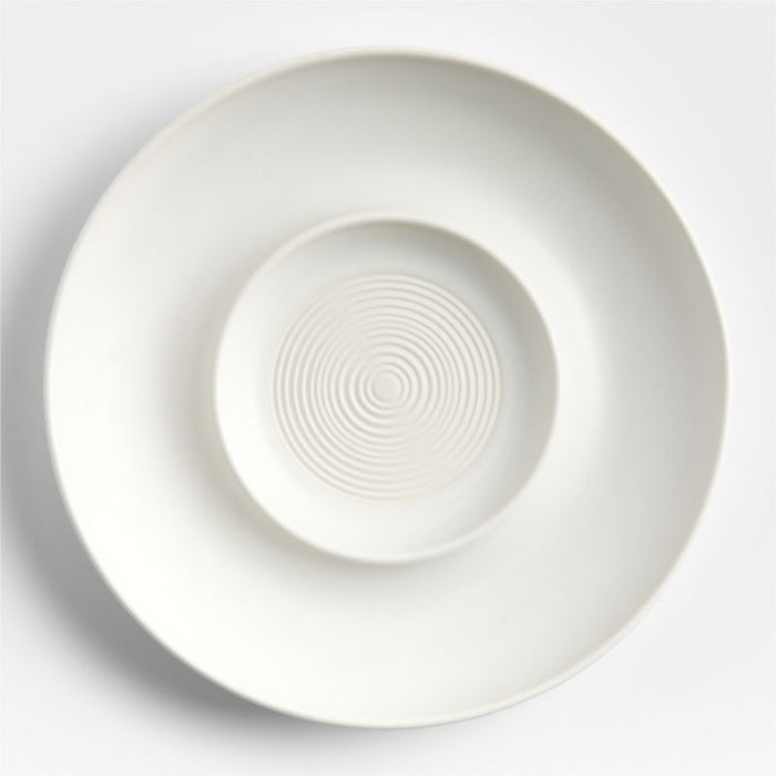 Mezze Ceramic Tapas Oil and Garlic Dipping Platter