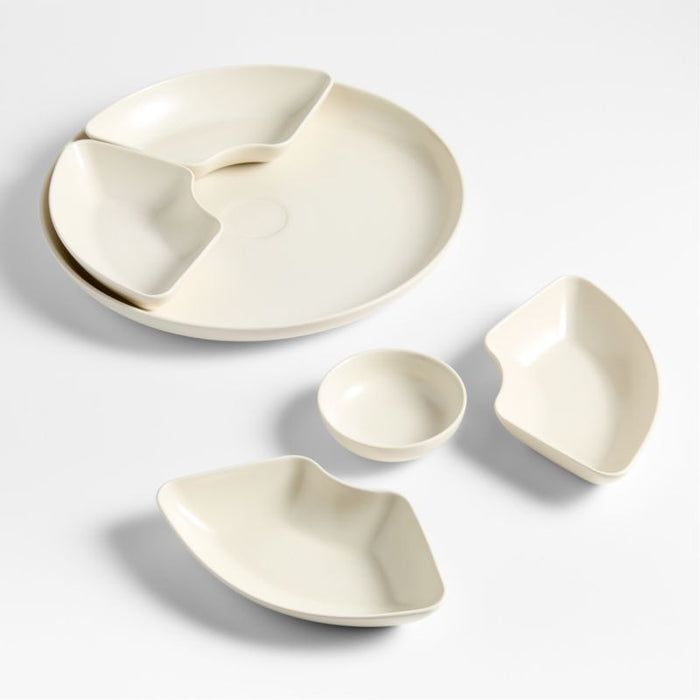 Mezze Ceramic Tapas Serving Round Modular Platter