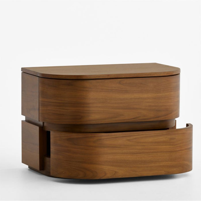 Milano 28" Natural Walnut Nightstand