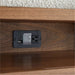 Milano Natural Walnut Wood Upholstered Queen Bed with Nightstands