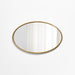 Mirabella Brass Metal Oval Wall Mirror 25.75"x40"