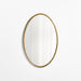 Mirabella Brass Metal Oval Wall Mirror 25.75"x40"