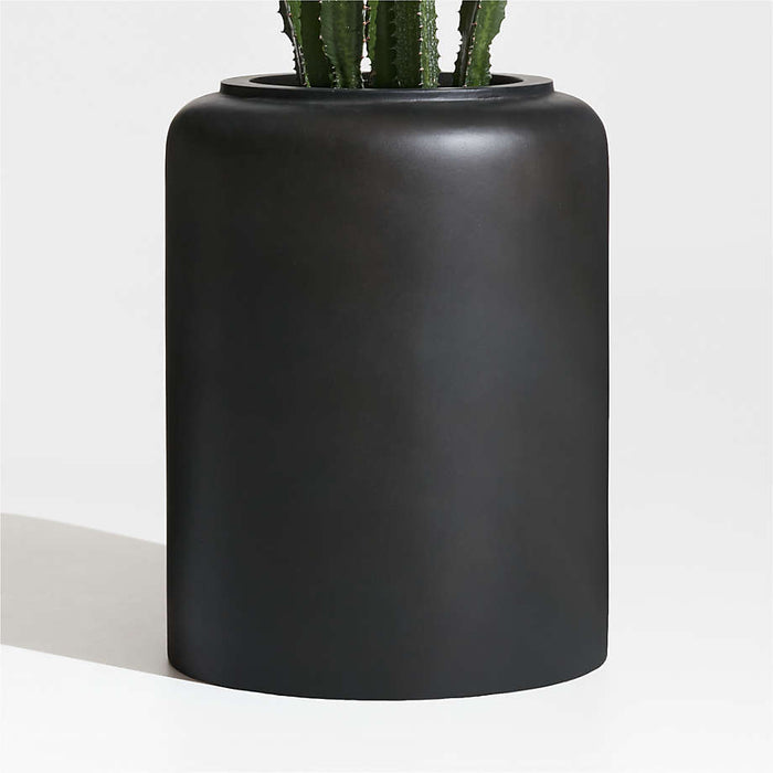 Modern Crock Tall Black Planter