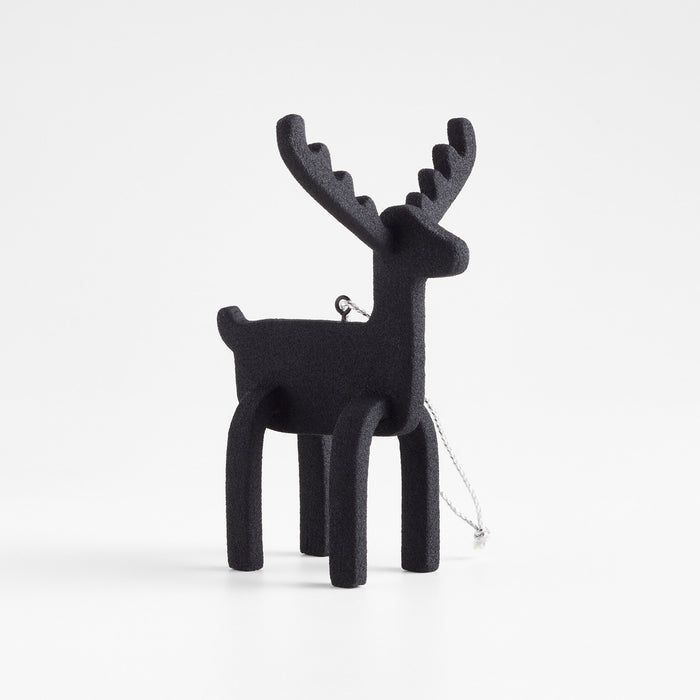 Modern Black Reindeer Christmas Tree Ornament