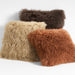 Spiced Orange Mongolian Sheepskin 20"x20" Throw Pillow Cover