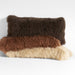 Deep Brown Mongolian Sheepskin 36x16 Throw Pillow Cover
