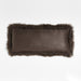 Deep Brown Mongolian Sheepskin 36x16 Throw Pillow Cover