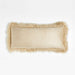 Rye Brown Mongolian Sheepskin 36"x16" Throw Pillow Cover