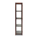 Morris 36" Chocolate Brown Wood and Glass Bookcase Cabinet