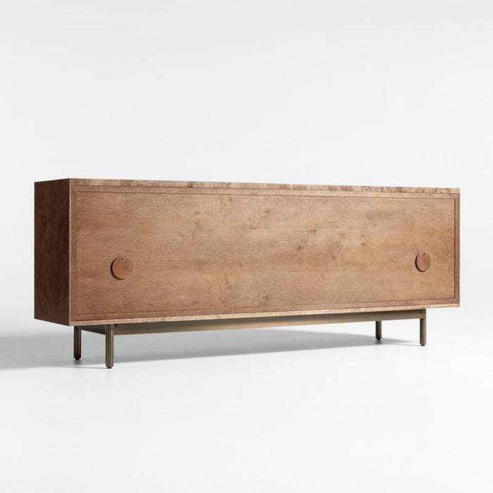 Mota 80" Dark Burl Wood Storage Media Console