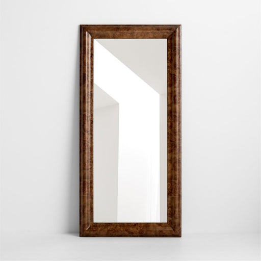 Mota Dark Burl Wood Floor Mirror