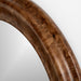 Mota Dark Burl Wood Round Wall Mirror