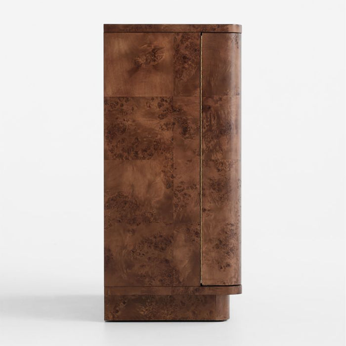 Mota 38" Dark Burl Wood Bar Cabinet