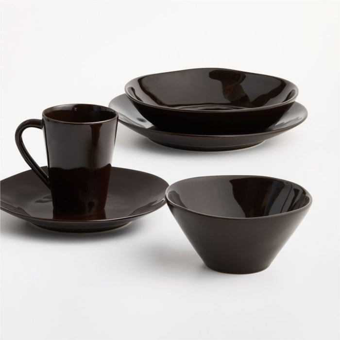 Marin Deep Brown Stoneware 12-Oz. Mug
