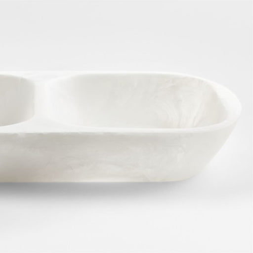 Naya White Resin Divided 3-Part Server