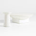 Nayarit 14" White Round Concrete Indoor/Outdoor Side Table