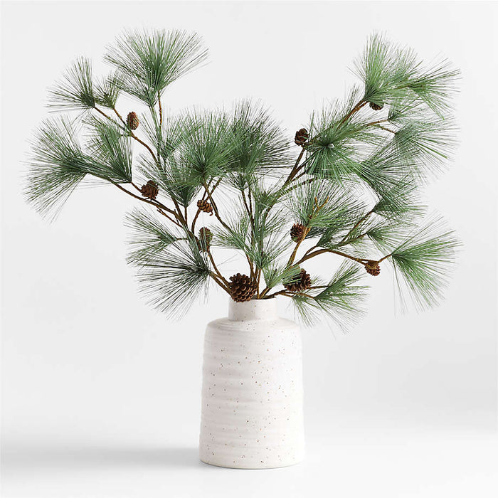 Faux Pine Needle Stem with Pinecones 38"