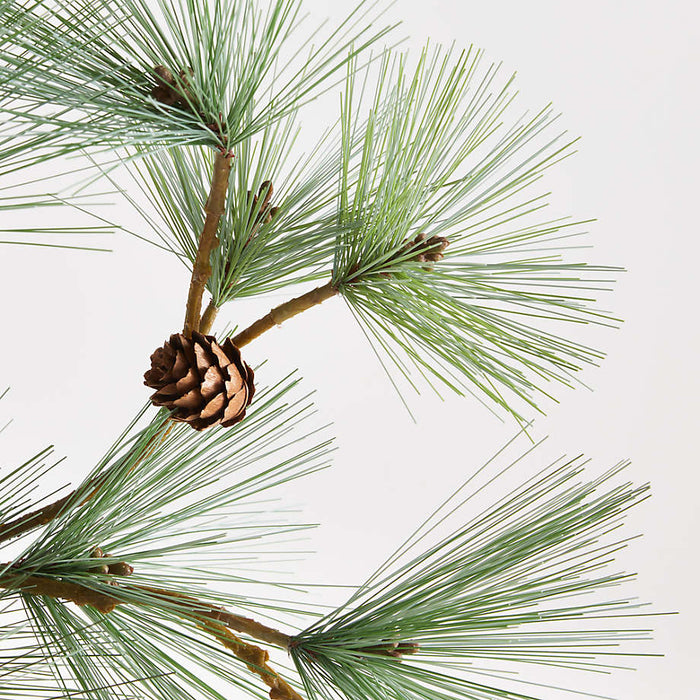 Faux Pine Needle Stem with Pinecones 38"