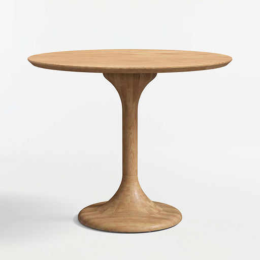 Nero 36" Natural Wood Round Bistro Dining Table