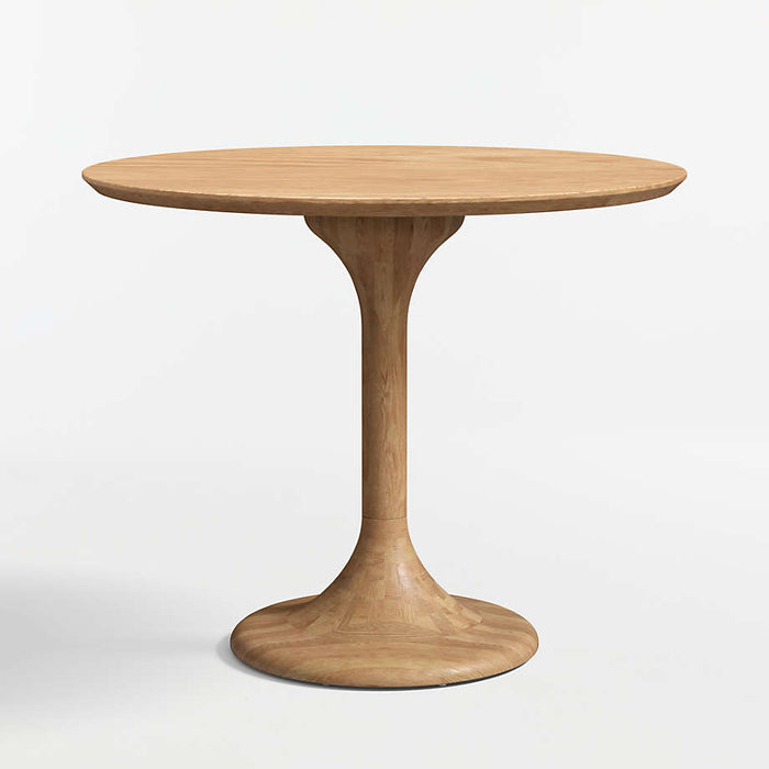 Nero 36" Natural Wood Round Bistro Dining Table