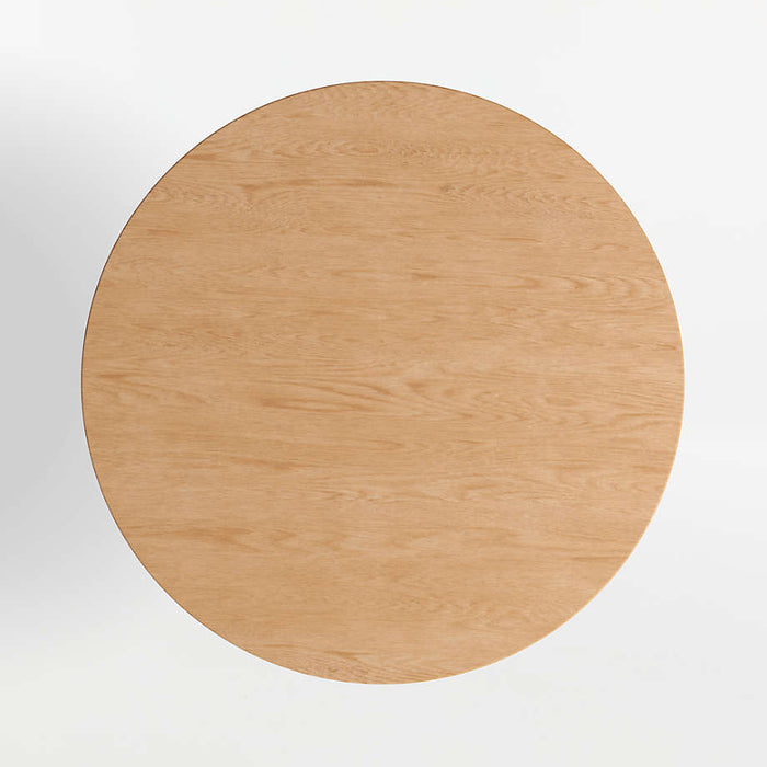 Nero 36" Natural Wood Round Bistro Dining Table