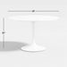 Nero 48" White Marble and White Metal Round Bistro Dining Table