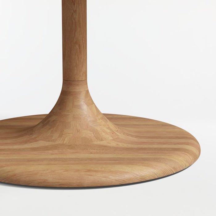 Nero 36" Natural Wood Round Bistro Dining Table