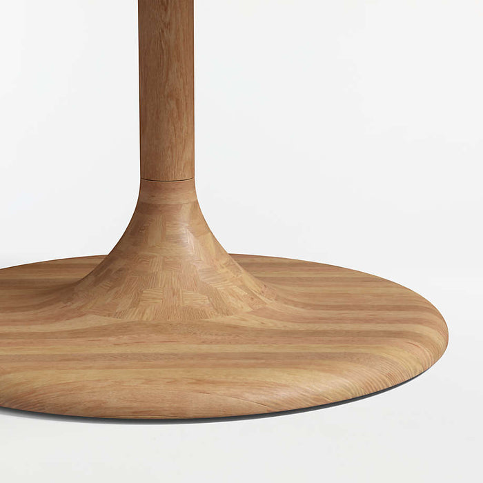Nero 60" Natural Wood Oval Dining Table
