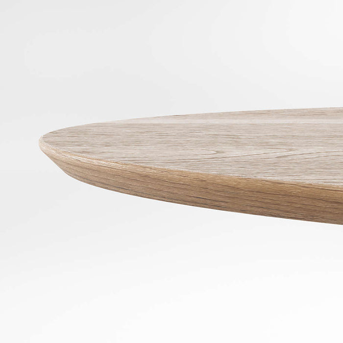 Nero 60" Natural Wood Oval Dining Table