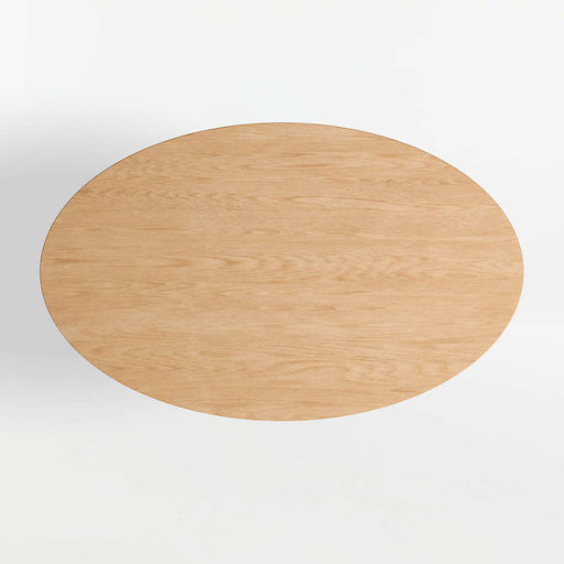 Nero 60" Natural Wood Oval Dining Table