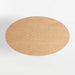 Nero 60" Natural Wood Oval Dining Table