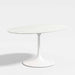 Nero 48" White Marble and White Metal Round Bistro Dining Table