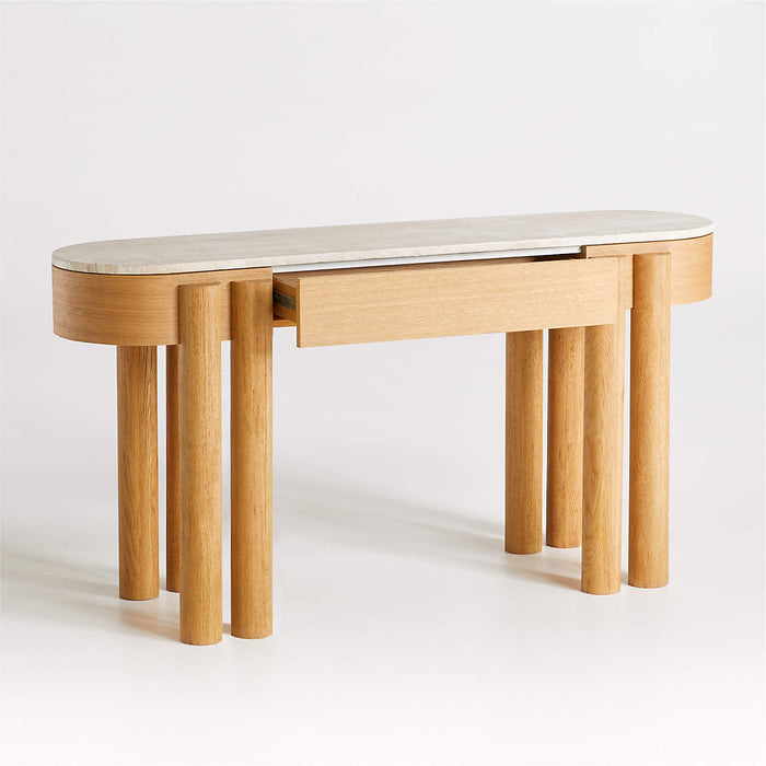 Oasis Oval Wood Console Table