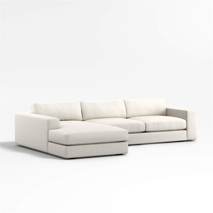 Oceanside 2-Piece Deep-Seat Left-Arm Chaise Sectional Sofa