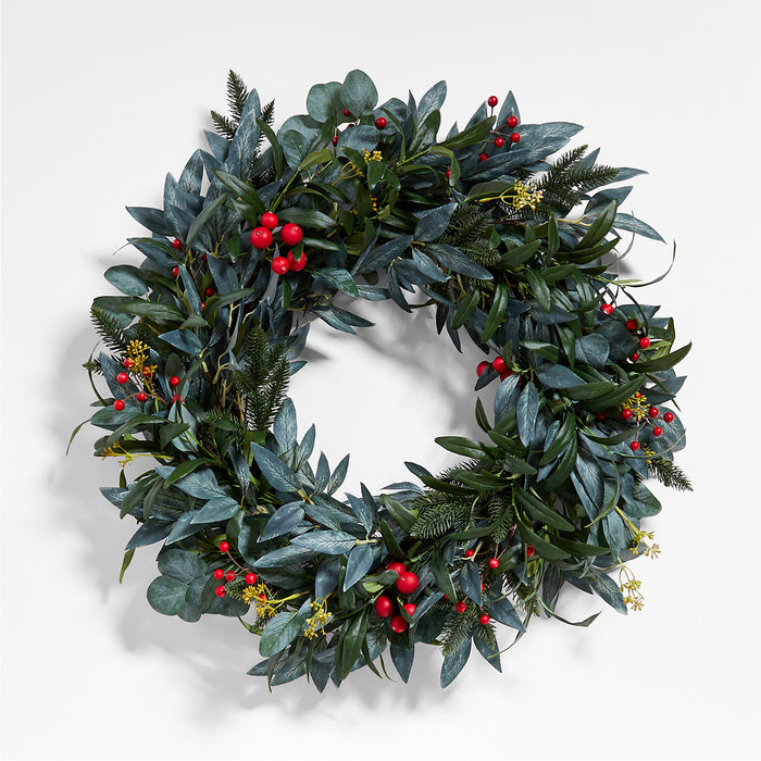Faux Olive and Berry Wreath