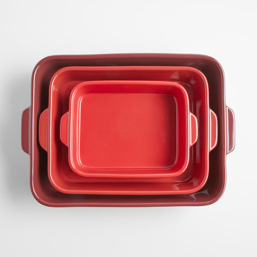 Red Ombré Bakers, Set of 3