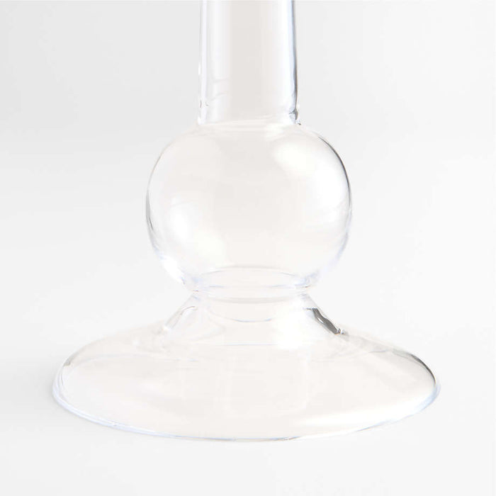 Ophelia Large Clear Glass Taper Holder 14"