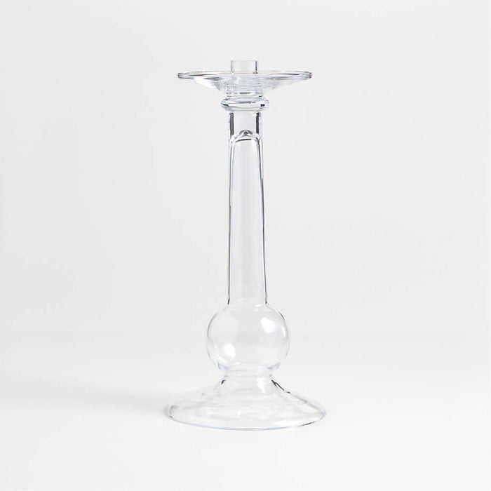 Ophelia Large Clear Glass Taper Holder 14"