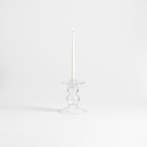 Ophelia Small Clear Glass Taper Holder 7.67"