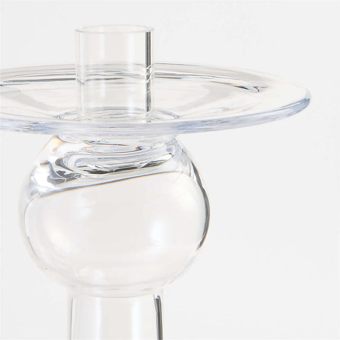 Ophelia Extra Large Clear Glass Taper Holder 17"