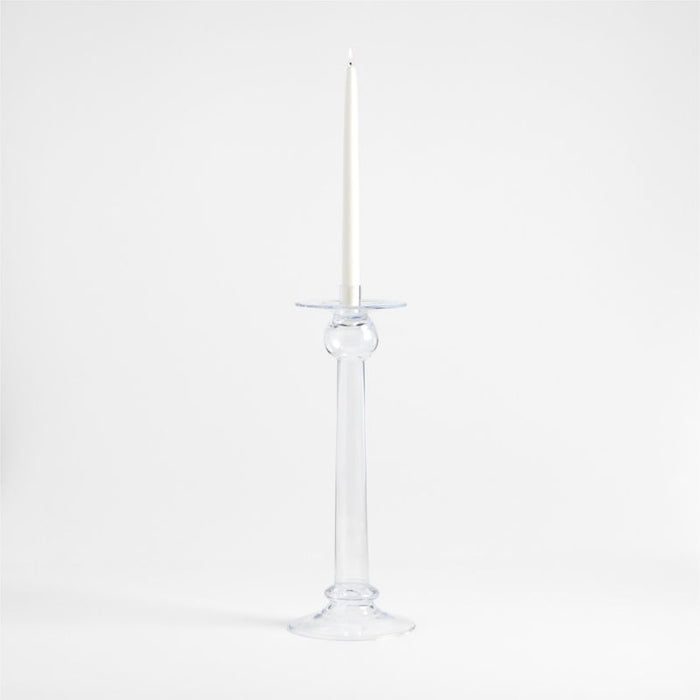 Ophelia Extra Large Clear Glass Taper Holder 17"